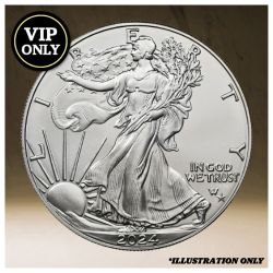 VIP Offer - 2024-(P) Star Privy 1 oz American Silver Eagle Coin BU