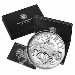 2022-P 1 oz US Mint American Liberty Mustang Proof Silver Medal w/Box & COA