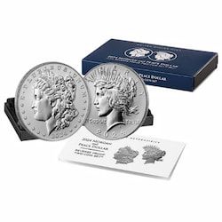 2024-S Morgan & Peace Dollar Reverse Proof Silver 2-Coin Set with Box & COA