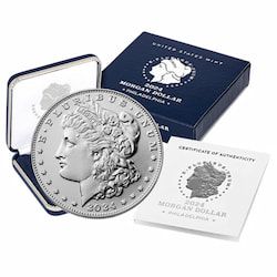 2024 Morgan Dollar Silver Coin with Box & COA