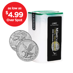 2025 Silver Eagle NGC & SD Bullion MintCertified™ FIRST30 | Sealed Tube of 20 Coins