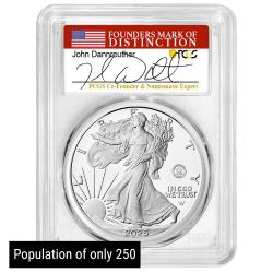 2025-S PCGS PR-70 First Day of Issue 250th US Navy Anniversary Privy 1 oz American Silver Eagle Proof Coin - John Dannreuther Label