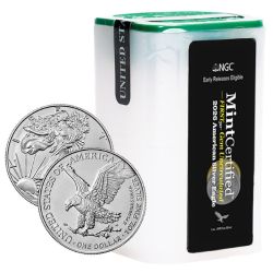 2026 Silver Eagle NGC & SD Bullion MintCertified™ FIRST30 | Sealed Tube of 20 Coins 2026 Silver Eagle NGC & SD Bullion MintCertified™ FIRST30 | Sealed Tube of 20 Coins
