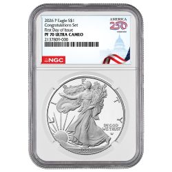 NGC PF-70 First Day of Issue 2026-P 1 oz American Silver Eagle Congratulations Proof - 250 Label