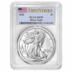 2026 PCGS MS-70 First Strike 1 oz American Silver Eagle Coin