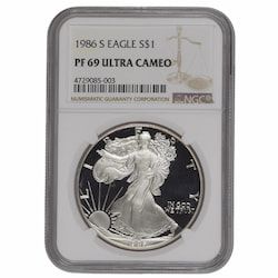 1986-S NGC PF-69 1 oz American Silver Eagle Proof Coin