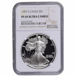 1987-S NGC PF-69 1 oz American Silver Eagle Proof Coin