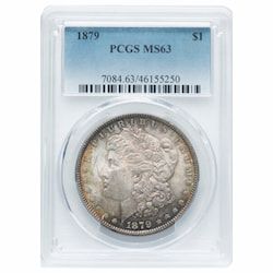 1879 PCGS MS-63 Morgan Silver Dollar Coin 