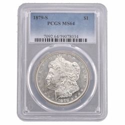 1879-S PCGS MS-64 Morgan Silver Dollar Coin