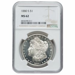 1880-S NGC MS-62 Morgan Silver Dollar Coin