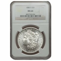 1880-S NGC MS-64 Morgan Silver Dollar Coin