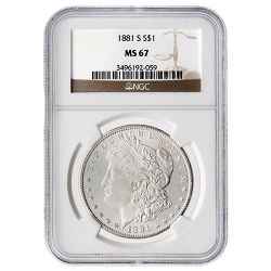 1881-S NGC MS-67 Morgan Silver Dollar Coin