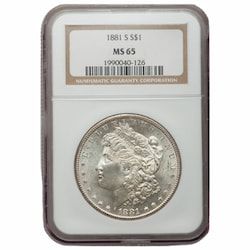 1881-S NGC MS-65 Morgan Silver Dollar Coin