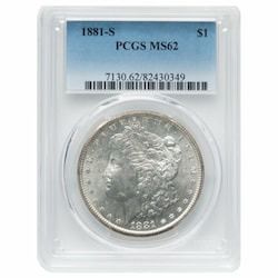 1881-S PCGS MS-62 Morgan Silver Dollar Coin