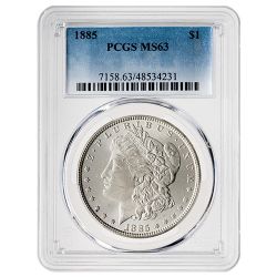 1885 PCGS MS-63 Morgan Dollar Silver Coin
