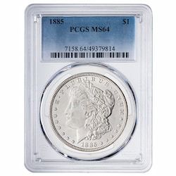 1885 PCGS MS-64 Morgan Dollar Silver Coin