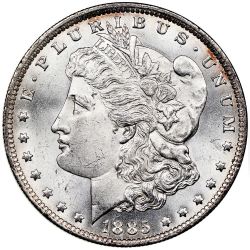 1885-O Morgan Silver Dollar BU