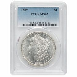 1889 PCGS MS-62 Morgan Dollar Silver Coin