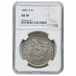 1889-O NGC AU-50 Morgan Silver Dollar Coin