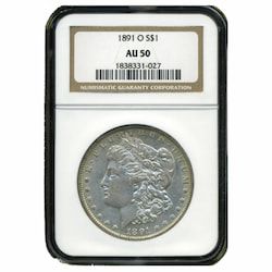 1891-O NGC AU-50 Morgan Silver Dollar Coin