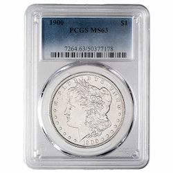1900 PCGS MS-63 Morgan Dollar Silver Coin 