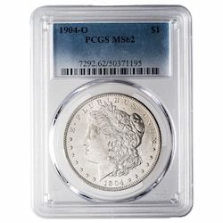 1904-O PCGS MS-62 Morgan Silver Dollar Coin