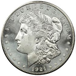 1921-S Morgan Silver Dollar BU