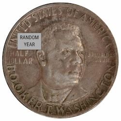 1946-1951 90% Silver Booker T. Washington Half Dollar Memorial Silver Coin - Off-Quality