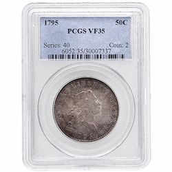 1795 PCGS VF-35 US Flowing Hair Half Dollar Silver Coin