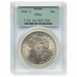 1884-O PCGS MS-64 Morgan Dollar Silver Coin - Old Green Holder
