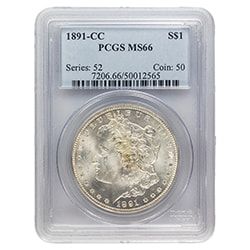 1891-CC PCGS MS-66 Morgan Silver Dollar