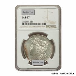NGC MS-67 Pre-1921 Morgan Dollar Silver Coin