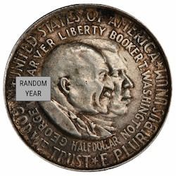 1951-1954 90% Silver Washington-Carver Commemorative Half Dollar Silver Coin - Off-Quality