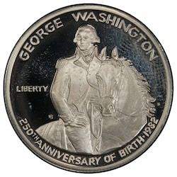 1982 George Washington Half Dollar Commemorative Silver Coin - Off-Quality