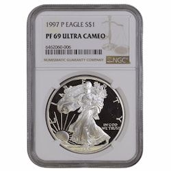 1997-P NGC PF-69 1 oz American Silver Eagle Proof Coin