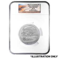 Random MS/SP-70 5 oz America The Beautiful Burnished Silver Coin