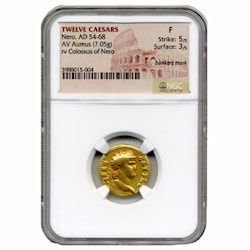 Twelve Caesars Gold Nero AD 54-68 AV Aureus - NGC F