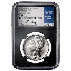 2017 NGC MS-70 Early Releases 1 oz American Palladium Eagle Coin - Edmund C. Moy Label