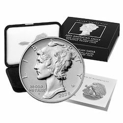 2025-W 1 oz American Palladium Eagle Reverse Proof Coin with Box and COA