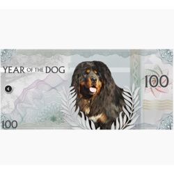 2018 Mongolian Year of the Dog 5 Gram Silver Banknote