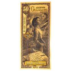 Gold Aurum 24K Arizona 50 Goldback Note 