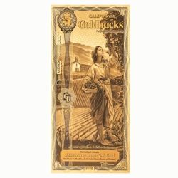 Gold Aurum California 5 Goldback Note (24K)