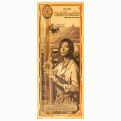 Gold Aurum 24K Idaho 25 Goldback Note