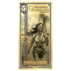 Gold Aurum Oklahoma 5 Goldback Note (24K)