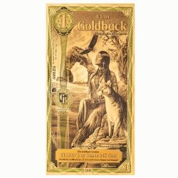 Gold Aurum Utah 1 Goldback Note - New (24K)