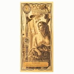 Gold Aurum Utah 5 Goldback Note - New (24K)