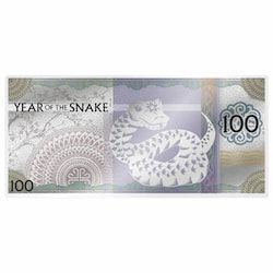 2025 5 Gram Year of the Snake Silver Note - Lunar Year Collection