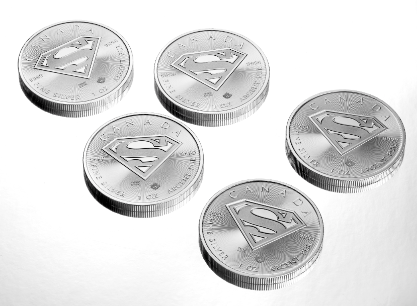 2016 Superman 1 oz Silver S-Shield Bullion Coin - $5 | Man of Steel