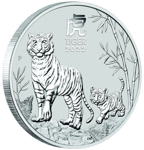 1oz銀貨　2022年 オーストラリア 3ドル 銀貨 虎 2022 1 oz Year of the Tiger Silver Coin | Perth Mint Lunar Series III