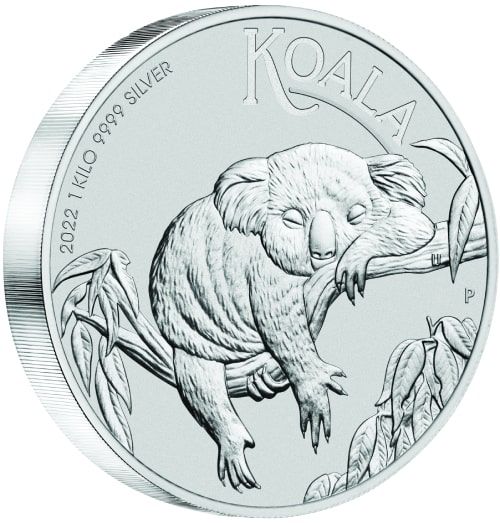 2022 1 Kilo Australian Koala Silver Coin BU